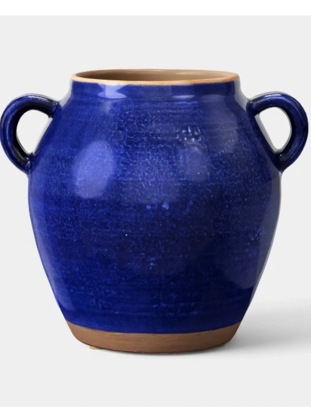 THRESHOLD NWT Medium Tuscan Ceramic Handled Vase Blue